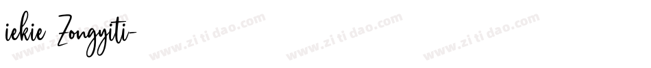 iekie Zongyiti字体转换
